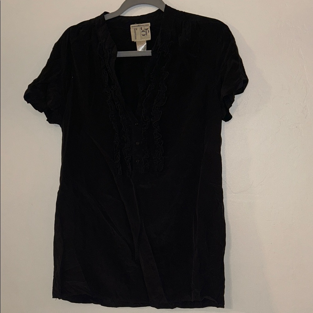 Vintage Amanda Uprichard for Barney’s New York Black Silk Tunic/Mini Dress